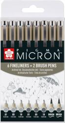 Sakura Pigma Micron Fineliner Műszaki tollak Grey 8 db (POXSDK8C)
