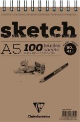 Clairefontaine Sketch Wirebound Pad Vázlatfüzet A5 90 g (96606C)