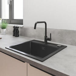 GROHE QuickFix Start egykaros konyhai csaptelep forgatható kifolyóval, matt fekete 304702430 (304702430)