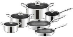 Cheffinger 10 darabos készlet, rozsdamentes acél serpenyők CF-PS1010, karcmentes (CF-PS1010)