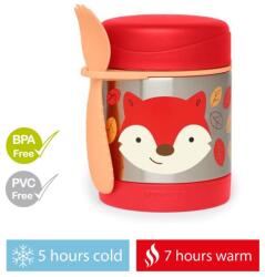 Skip Hop Zoo rozsdamentes acél ételtároló termosz evőeszközzel 325ml Róka