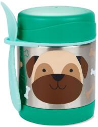 Skip Hop Zoo rozsdamentes acél ételtároló termosz evőeszközzel 325ml Mopsz