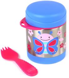 Skip Hop Zoo rozsdamentes acél ételtároló termosz evőeszközzel 325ml Pillangó