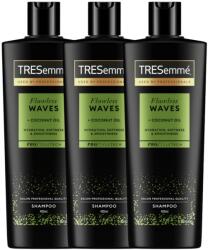 TRESemmé Flawless Waves Sampon hullámos és göndör hajra 3x400ml