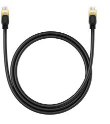Baseus gyors hálózati kábel RJ-45 cat. 8 40Gbps 1m kerek - fekete