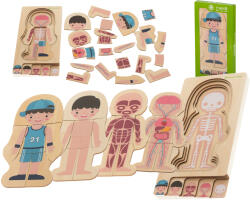 Inlea4Fun Fa puzzle Montessori testépítő - fiú (IA-KX5957_1)