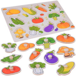 Inlea4Fun Fa formaberakó puzzle 11 darabos Inlea4Fun - zöldségek (JO-ZA5258)