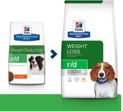 Hill's Hill' s Prescription Diet Canine r/d 10 kg + 4 kutyakonzervek GRÁTISZ