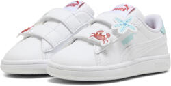 PUMA Smash 3.0 Badges Kisgyermek cipők PUMA White Safe Lake Red Fire Blue fehér|kék