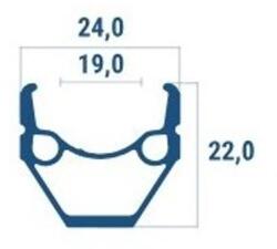  Abroncs 24x1, 75 alu 36h duplafalú beretta mt-240 fekete csiszolt