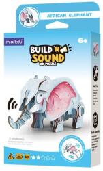 mierEdu Puzzle 3D cu sunete - Elefant african, Build n Sound (PP1111)