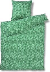 Juna Lenjerie de pat Pleasantly 140 x 220 cm verde cu față de pernă 60 x 63 cm închidere cu fermoar (636023) Lenjerie de pat