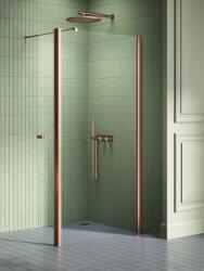 NEW TRENDY New Soleo Copper Brushed zuhanykabin fal walk-in 90 cm réz csiszolt/átlátszó üveg K-2118 (K2118)