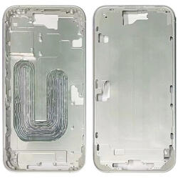 Apple iPhone 16 Plus EU verzió középső keret, oldalgombokkal és sim kártya tartó tálcával, fehér (OEM)