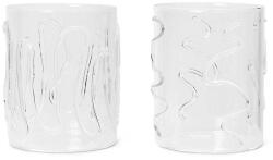 Ferm Living pohár szett Doodle Glasses 350 ml 2 db - áttetsző Univerzális méret