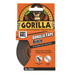 Gorilla Glue Gorilla Tape Handy Roll 9, 14m x 25mm Fekete Extra Erős Ragasztószalag (3044400)