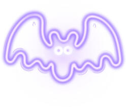 Forever Neon plexi LED lámpa, The Bat, falra akasztható, lila, Neolia NNE14