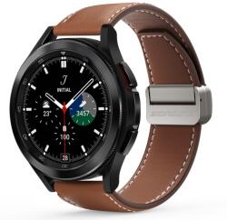 Samsung Galaxy Watch 5 / 5 Pro (40 / 44 / 45 mm) okosóra szíj - Dux Ducis YA - barna bőr szíj (20 mm) - tokgalaxis