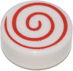LEGO® csempe kerek, 1 x 1, dekorált, spirál mintával (6037277)