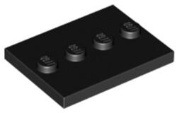 LEGO® csempe, módosított 3 x 4, közepén 4 csatlakozóval (4571146)