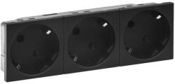 Legrand 079373 Program Mosaic 3x2P+F dugalj 45°-ban elforgatott, fekete ( Legrand 079373 ) (079373)