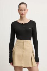 Tommy Hilfiger pamut hosszúujjú fekete, DW0DW19501 - fekete XS