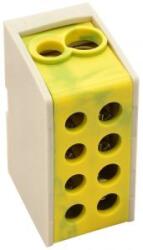 Tracon Electric Főáramköri leágazó kapocs, sínre szerelhető, zöld/sárga 2×16mm2 / 2×16mm2, 400VAC, 76A (FLE-16ZS)