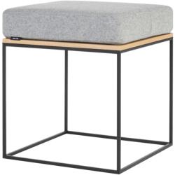 noo. ma Szürke kárpitozott Feo puff 40 x 40 cm (NOO-FUR1135)