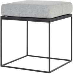 noo. ma Szürke-fekete kárpitozott Feo puff, 40 x 40 cm (NOO-FUR1132)