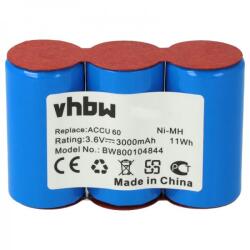 VHBW Akkumulátor Gardena Accu60, Ni-MH, 3, 6 V, 3, 0 Ah (800104844)