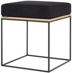 noo. ma Fekete kárpitozott Feo II. puff, 40 x 40 cm (NOO-FUR1134)