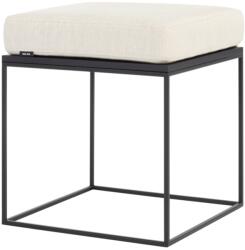 noo. ma Bézs-fekete kárpitozott Feo puff 40 x 40 cm (NOO-FUR1133)