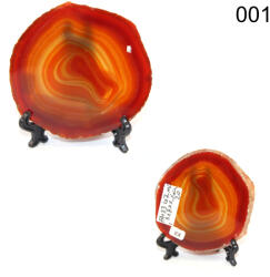  Felie din Carneol Druzy Mineral Natural 5-12 x 8-17 x 0.6 cm - 1 Buc