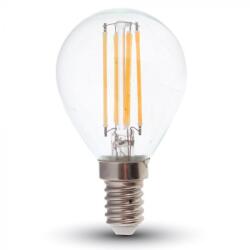 V-TAC Átlátszó LED izzó filament COG E14 P45 6W 4000K kisgömb - 212846 - b-led