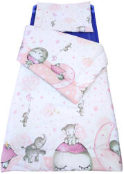  Ovis ágynemű garnitúra szett 90x130 cm / Kiselefánt - Rózsaszín hold mintás