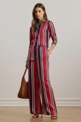 Lauren Ralph Lauren nadrág női, piros, magas derekú széles, 200958457 - piros L