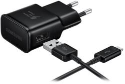 Samsung hálózati töltő USB aljzat (5V / 2000 mA, gyorstöltés támogatás + microUSB kábel) FEKETE Evolveo Strongphone Q5, Blackberry DTEK50 , HTC Desire 825, Vodafone Smart turbo 7 (VFD500), HT (EP-TA200EBE_MIC