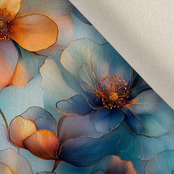 Takoy Bársony / velvet szövet ELIZA átlátszó virágok Welly