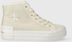 Calvin Klein sportcipő BOLD VULC FLATF MID CS ML BTW bézs, női - bézs Női 40