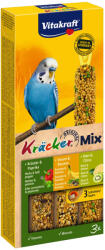 Vitakraft Kräcker Trio-Mix hullámos papagájnak szezám&kiwi&gyógynövény 80g 3db