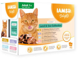 Iams Advanced Nutrition Land&Sea Collection in gravy MP macska tasak 12x85g