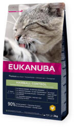 EUKANUBA száraz macskaeledel adult hairball csirke 2kg