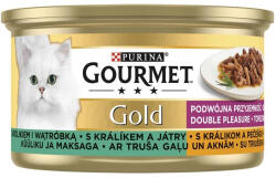 Gourmet Gold macska konzerv duo nyúl&máj 12x85g