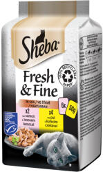 Sheba F&F macska tasak MP halas mix 6x50g