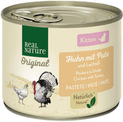 REAL NATURE Original macska konzerv kitten csirke&pulyka 6x200g