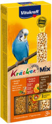 Vitakraft Kräcker Trio-Mix hullámos papagájnak méz&narancs&popcorn 80g 3db