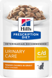 Hill's HILLS Prescription Diet Multicare macska tasak húgykő ellen c/d csirke 12x85g