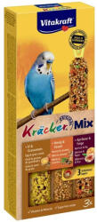 Vitakraft Kräcker Trio-Mix hullámos papagájnak méz&tojás&gyümölcs 80g 3db