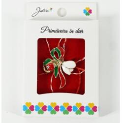 Flippy Martisor Brosa Mica in Cutie, Jolie, Dimensiune Brosa 2, 5-3 cm, Material Metal, Model Ghiocel cu Fundita, Multicolor (teo-134739)