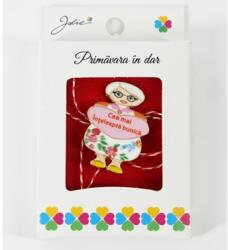 Flippy Martisor Brosa Mica in Cutie, Jolie, Dimensiune Brosa 2, 5-3 cm, Material Metal, Model Cea Mai Inteleapta Bunica, Multicolor (teo-134742)